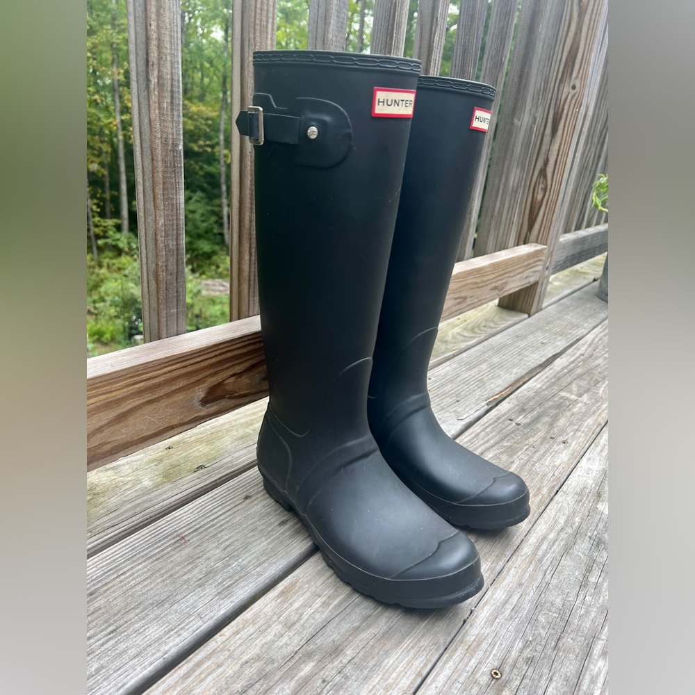 Hunter Matte Black Rain Boots